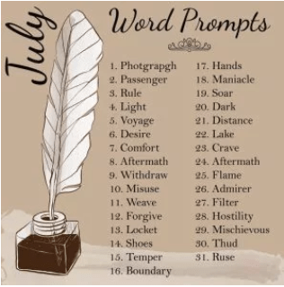 Jo's July 6 word story prompts